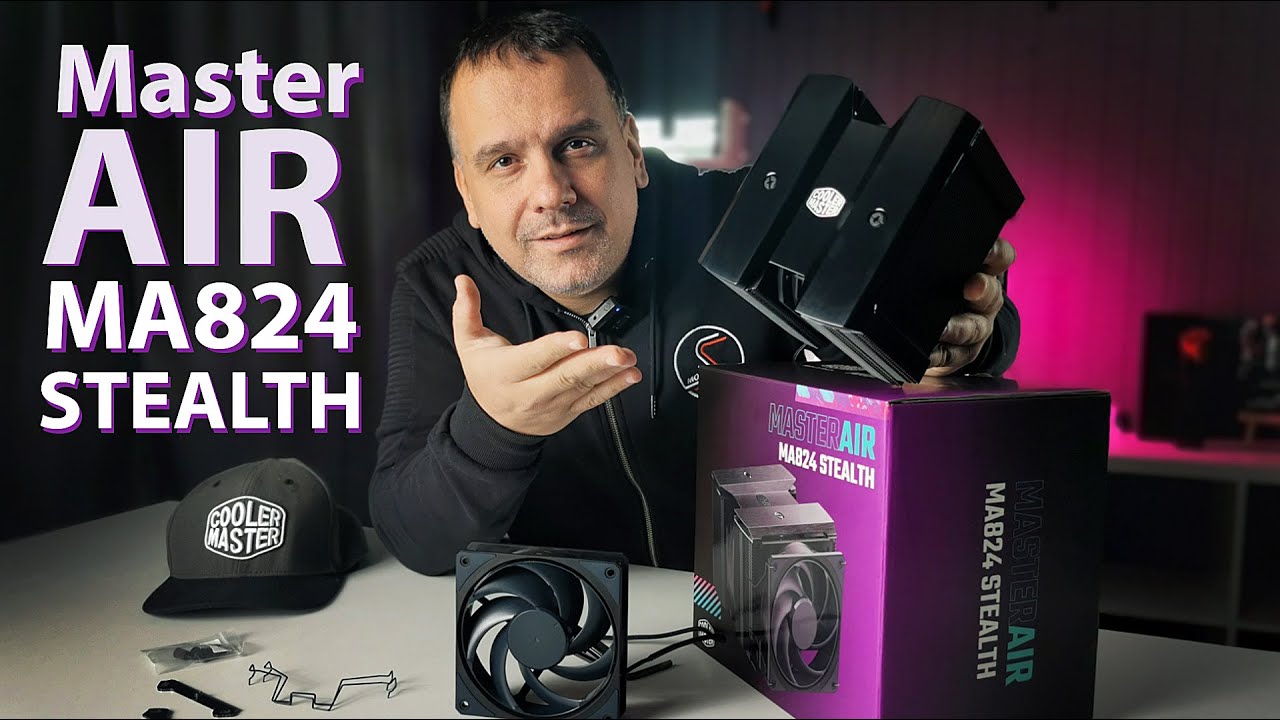 Cooler Master MasterAIR MA 824  STEALTH unboxing/test  [Intel 14900k, Gigabyte Aorus z790]