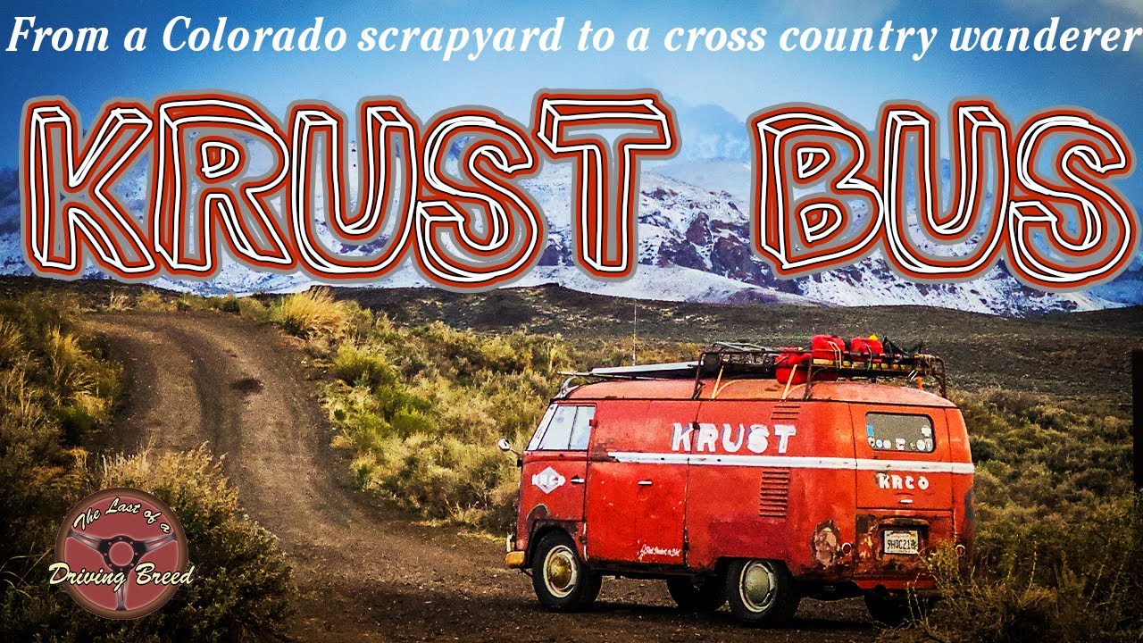 Rare VW Saved from the Junkyard now travels across America KRUST BUS Double Door Panel Van Life