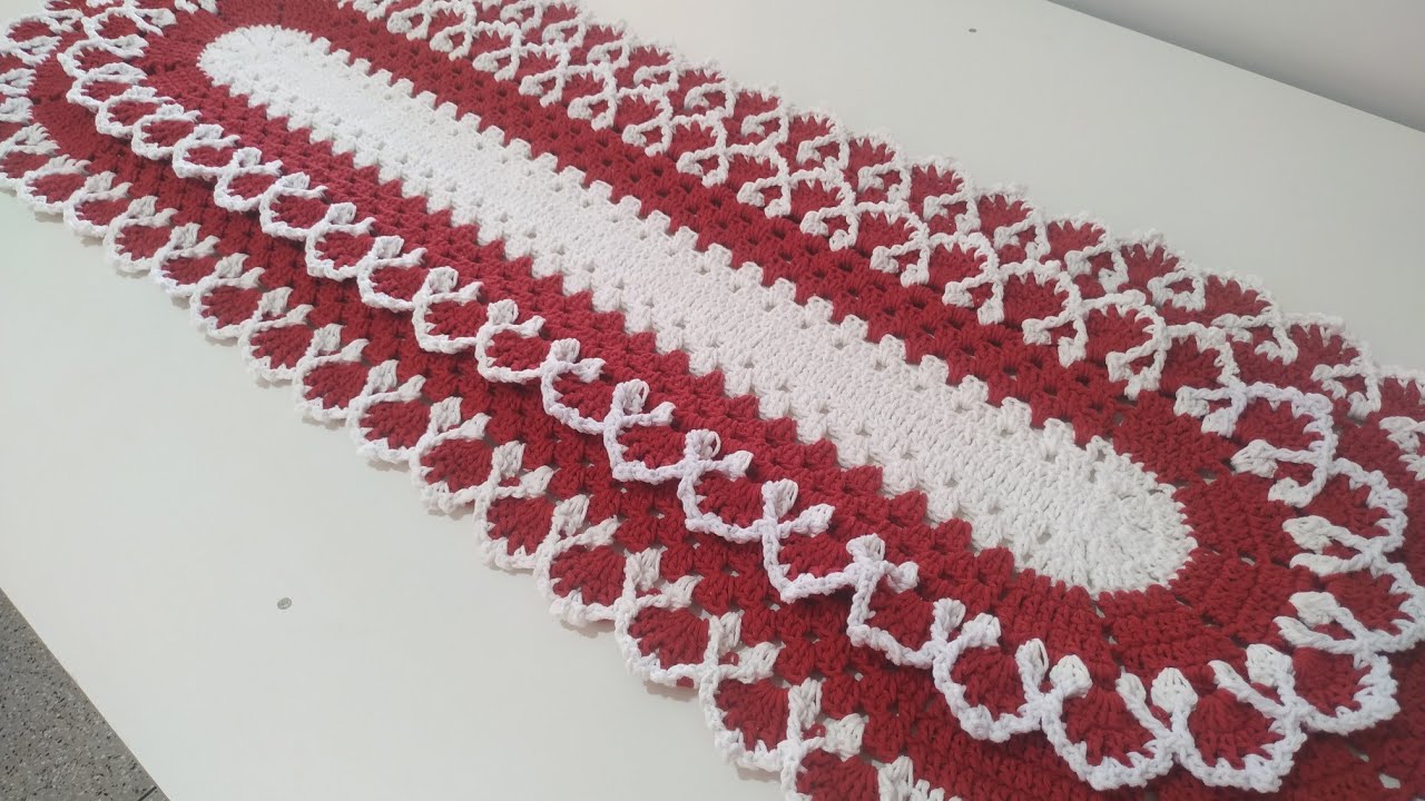 passadeira de crochê com bico duplo ❤️ passo a passo 2/2