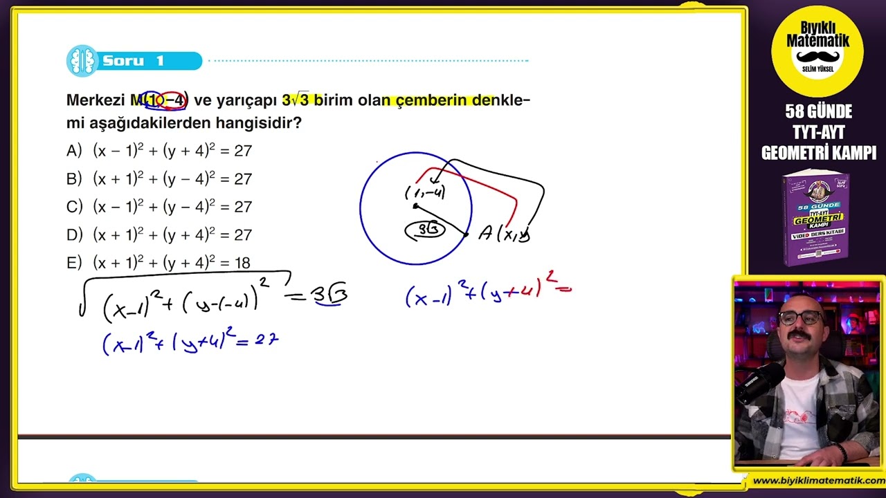 Çemberin Analitiği  1 | 58 Günde TYT AYT Geometri Kampı | Geometri Konu Anlatımı