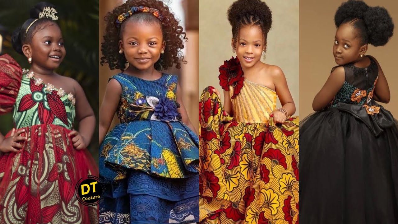 Découvrez les Robes Princesse pour Enfants 2024 en Wax Africain! #fashion #model
