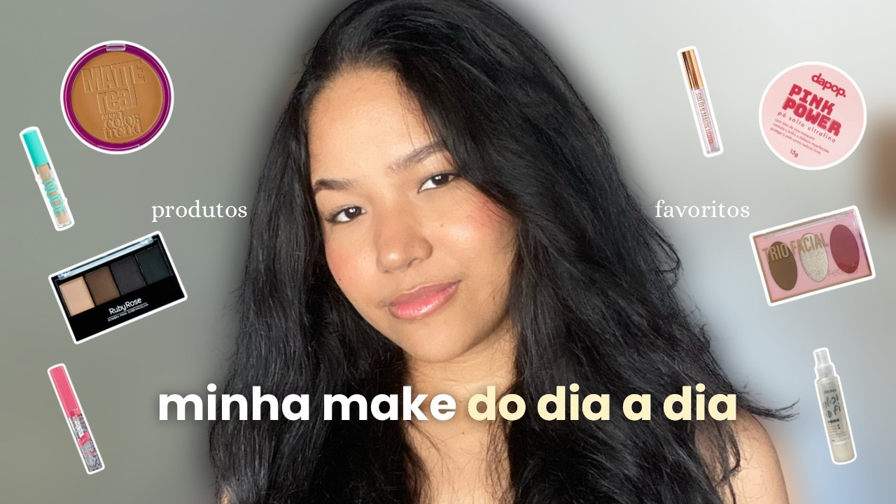 minha maquiagem do dia a dia🩷✨