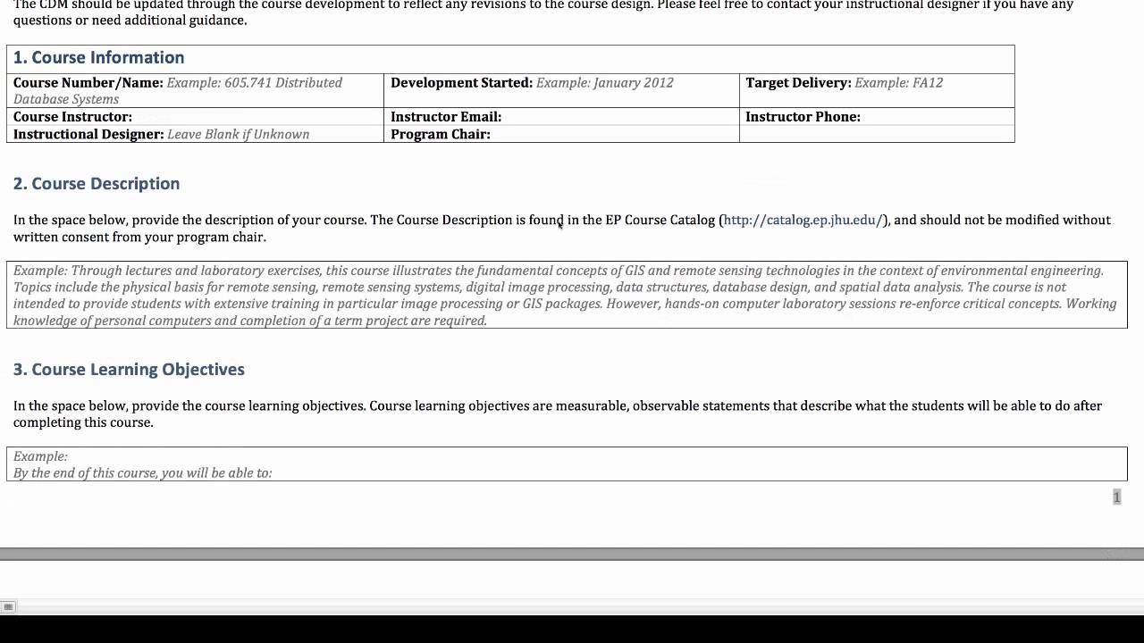 2 - Introducing the Course Design Matrix