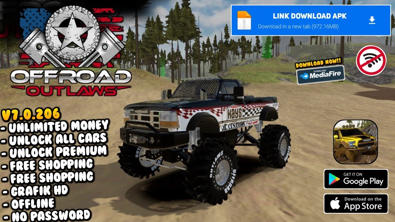 Offroad Outlaws Mod Apk v7.0.206 последняя версия 2025 года. Игра с неограниченными возможностями...
