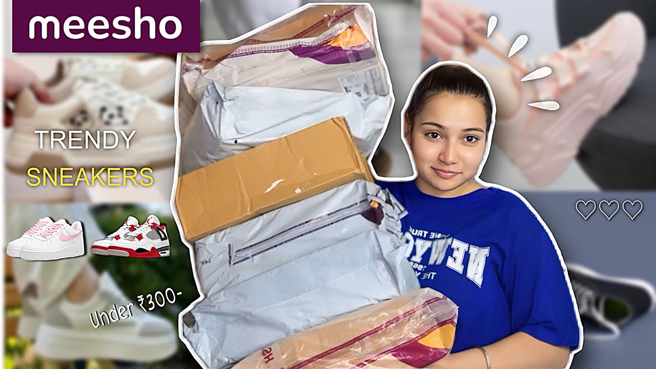 *HUGE* MEESHO SNEAKERS HAUL | Casual shoes under ₹300 || anmol kaur