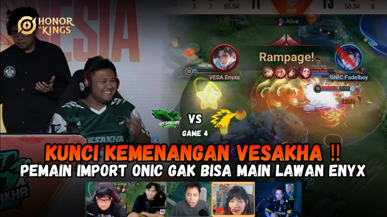 ENYX SANG PENGGENDONG HANDAL - REAKSI STREAMER ONIC VS VESA GAME 4 IKL SPRING 2026