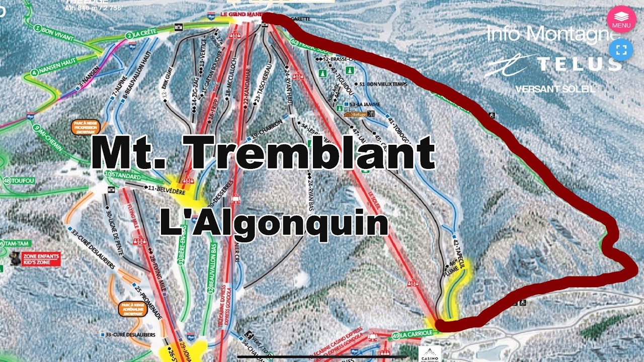 Mt. Tremblant - Skiing L'Algonquin. A great carving run.