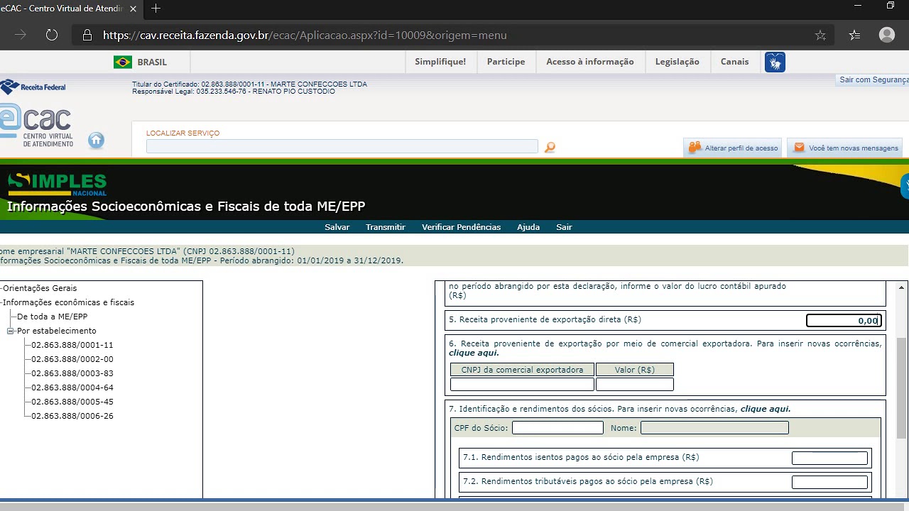 DEFIS - DECLARAÇÃO ANUAL SIMPLES NACIONAL