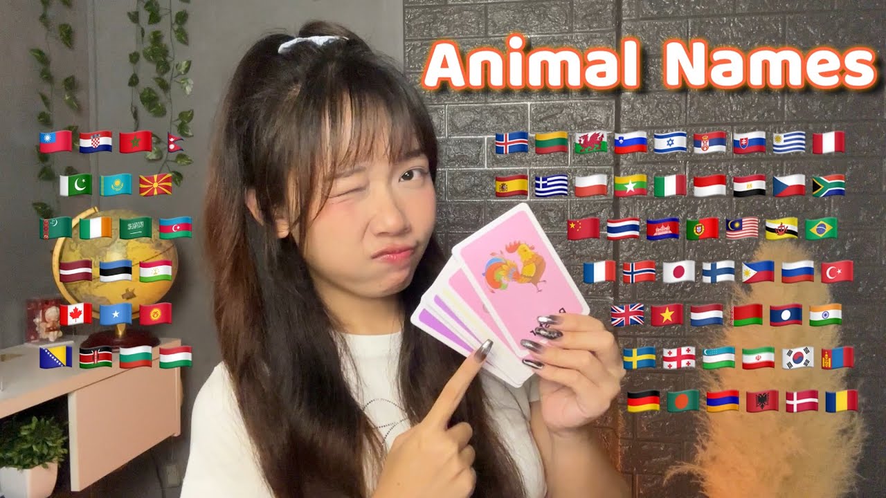 ASMR Animal Names in 70 Different Languages Part2 (2 hours for sleep)