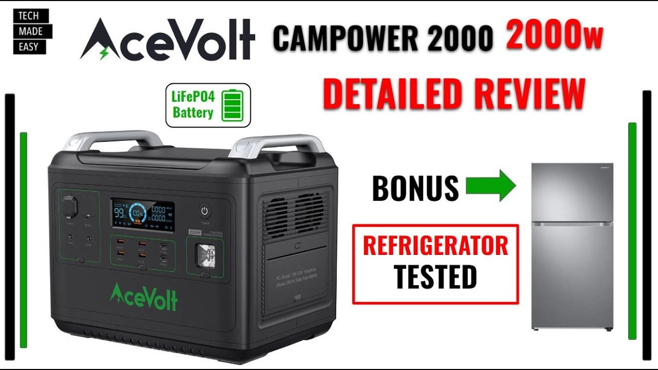 Обзор электростанции AceVolt 2000 Вт. Солнечный генератор LiFePO4. AceVolt Campower 2000.