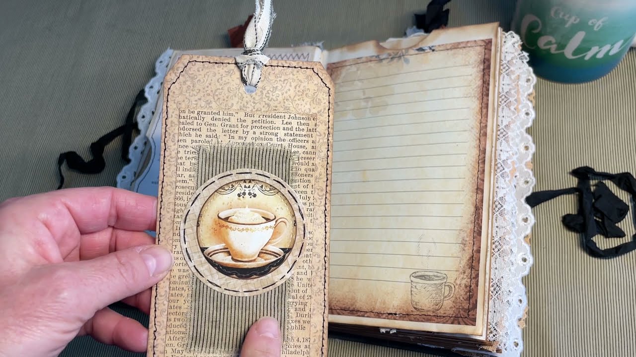 Coffee Themed Altered Book Junk Journal