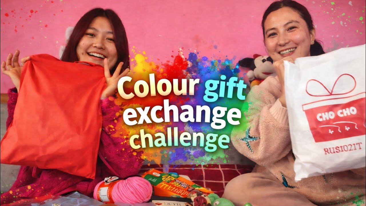 Colour Gift Exchange Challenge | Who Got the Best Gift? Colour Gift Exchange Challenge | SisterrFun 