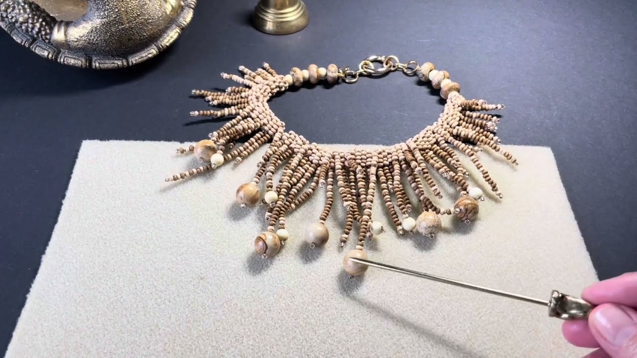 А-ля Брунелло Кучинелли ! Колье из дерева и яшмы ! #handmade_jewellery