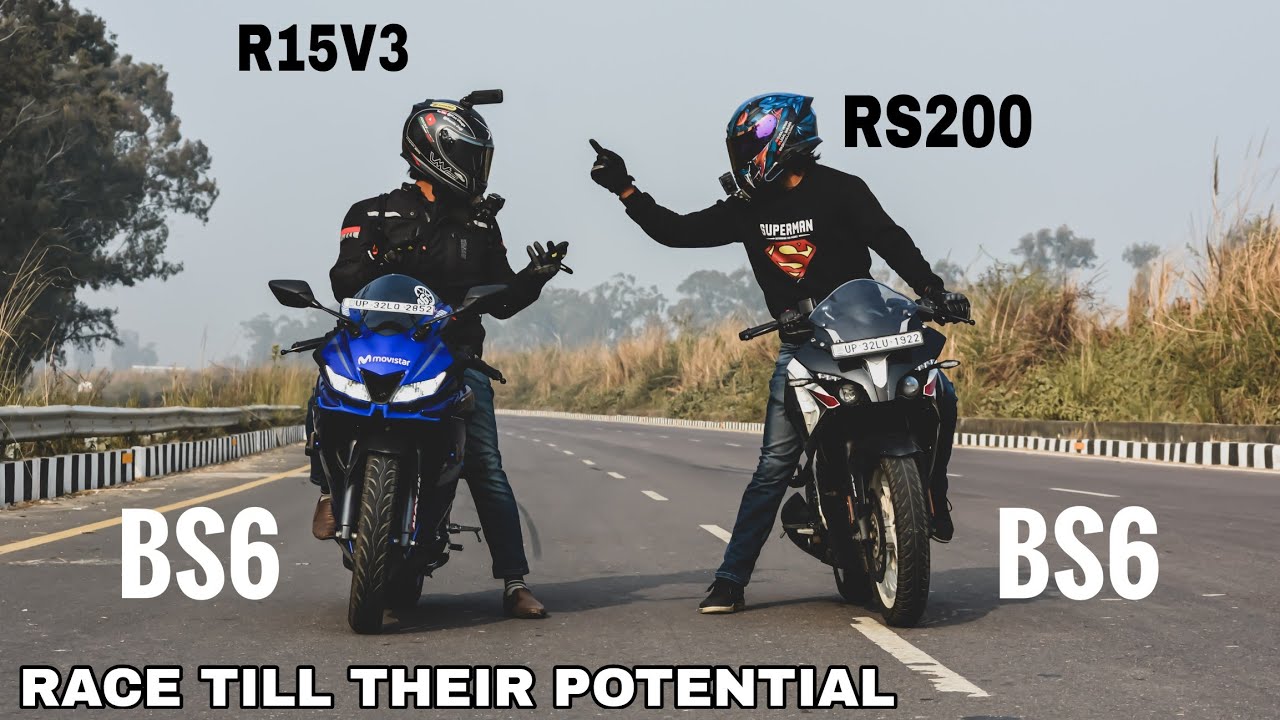 Pulsar RS200 BS6 Vs Yamaha R15V3 BS6 | Race Till Their Potential | Which Is Faster In Bs6??