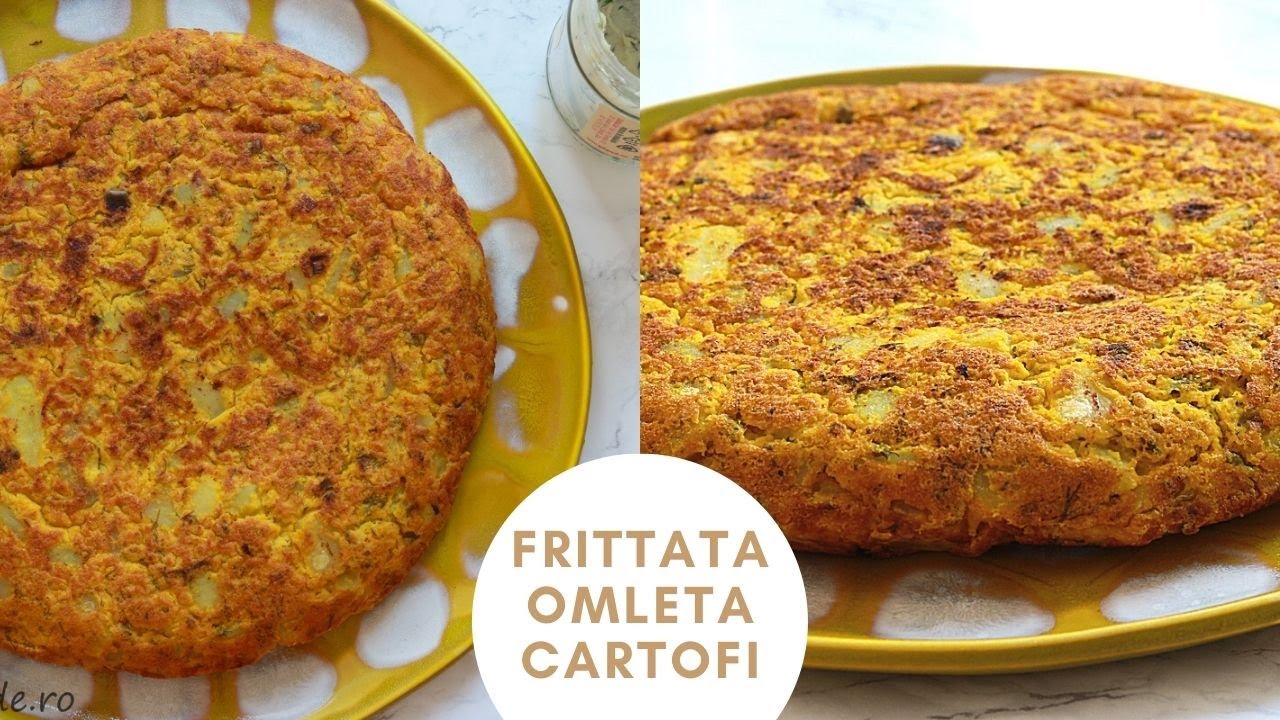 Frittata spaniolă - Omletă cu Cartofi! Reteta Vegana (de post)!