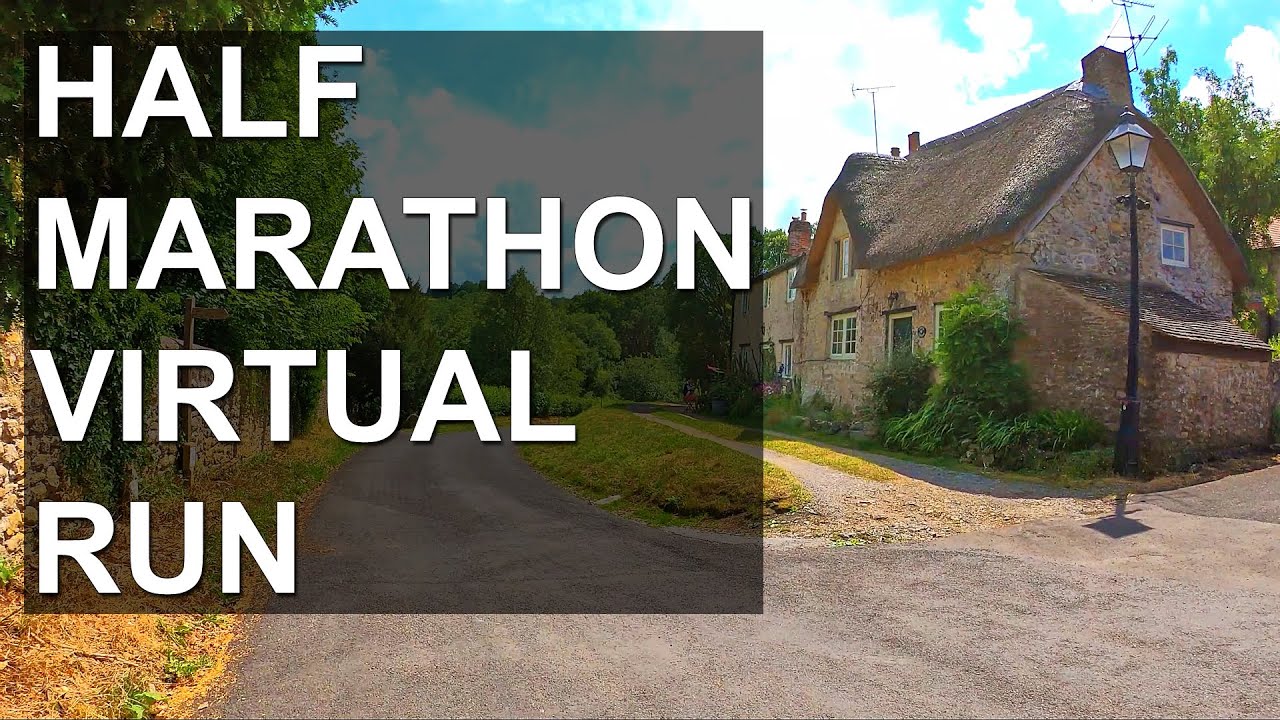 90 Minute Half Marathon Virtual Run | Radstock to Mells | Beautiful Treadmill Running Scenery