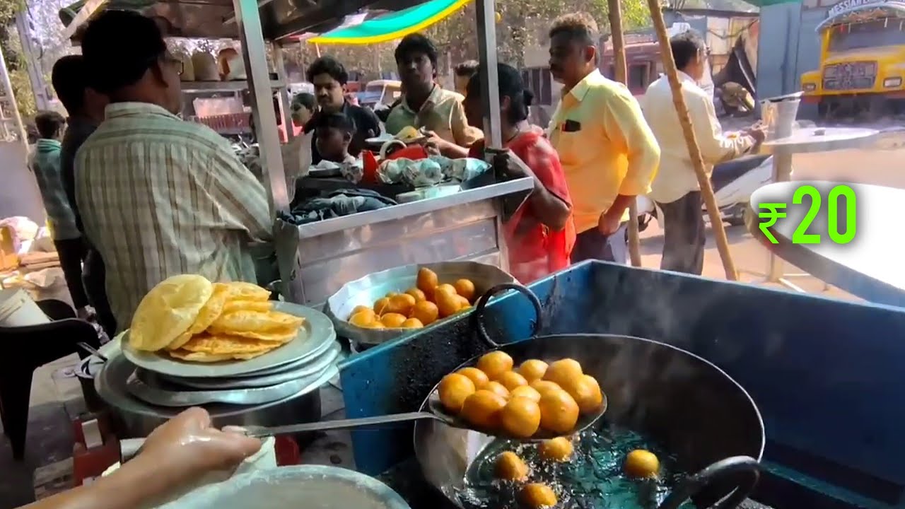Most Famous Breakfast ₹20 Only | Poori | Mysore Bonda | Onion Dosa | Indian Street Food #vijayawada 