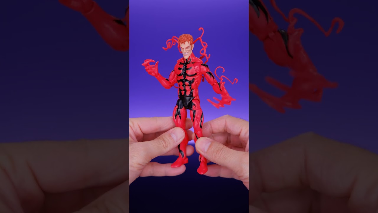 Quick Look: Marvel Legends Spider-Man Animated Series Black Suit Spidey and Carnage!