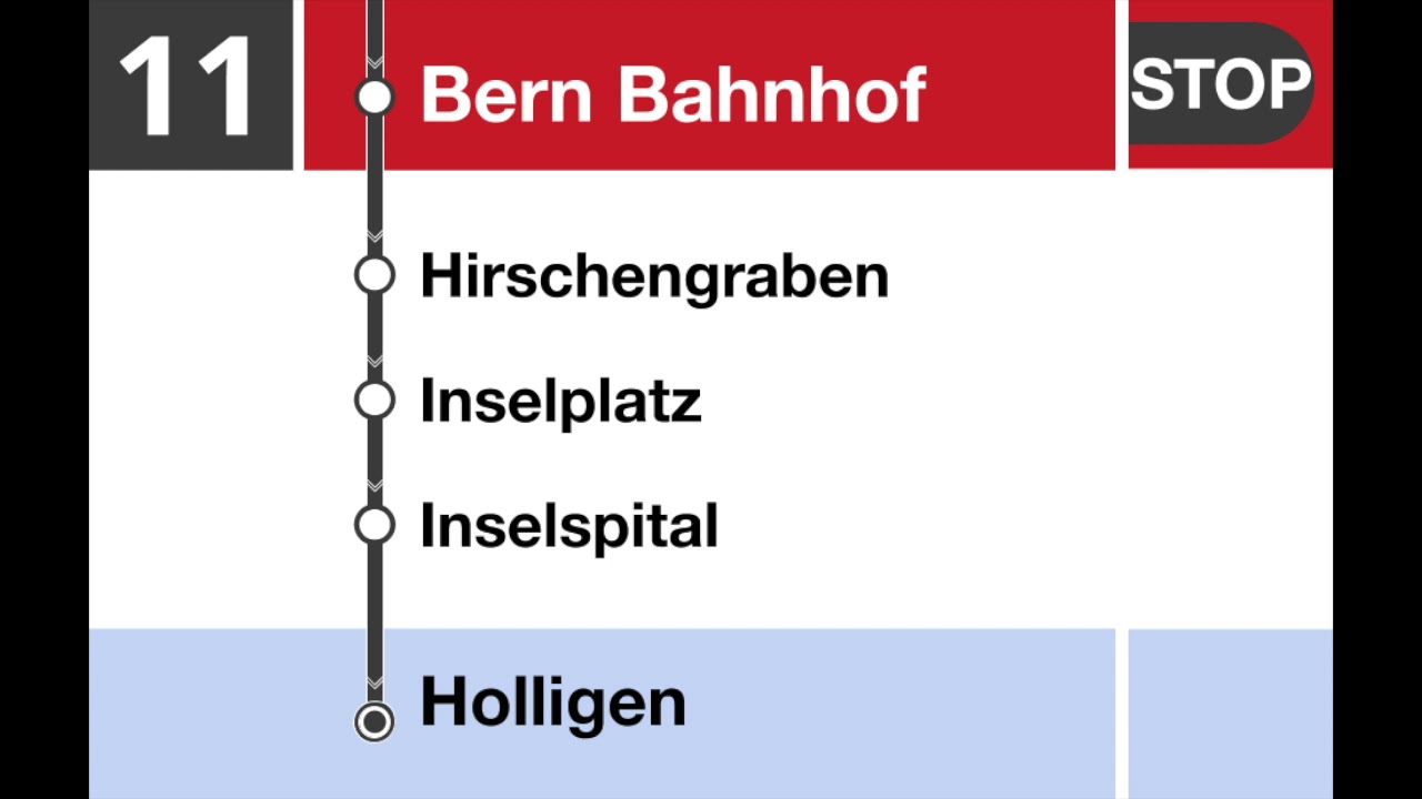 Bernmobil Ansagen - Bus Linie 11 - Neufeld-Bern Bahnhof-Inselspital-Holligen