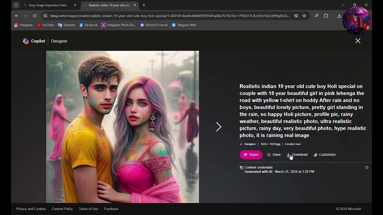 Holi special on couple 🥰 edit by ai New #trending