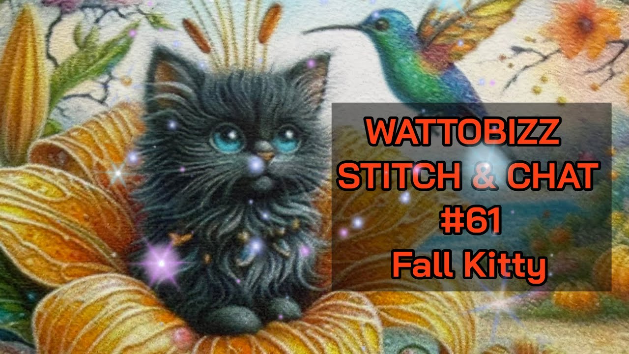 WATTOBIZZ STITCH & CHAT #61 - Осенняя кошечка #wattobizz #crossstitch #stitchwithme
