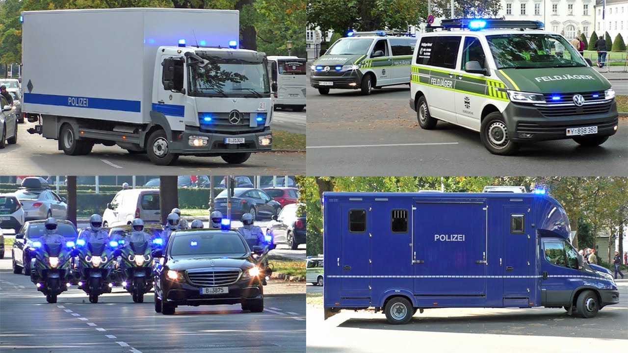 Staatsbesuche aus Mauretanien & Namibia│VIP-Kolonnen ► Polizei - BVHu, LKA, PfTrKW + Feldjäger