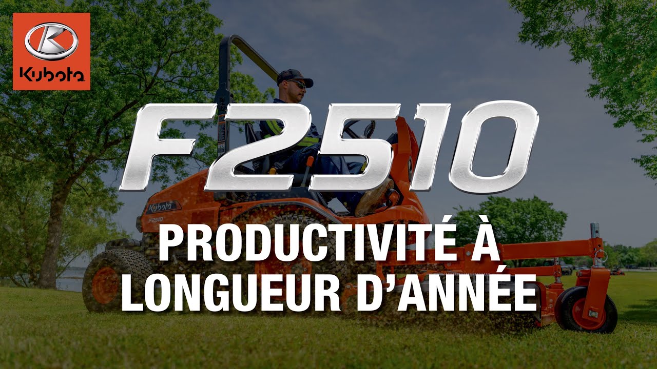 Kubota F2510 : Couvrez plus de terrain, en toute saison.