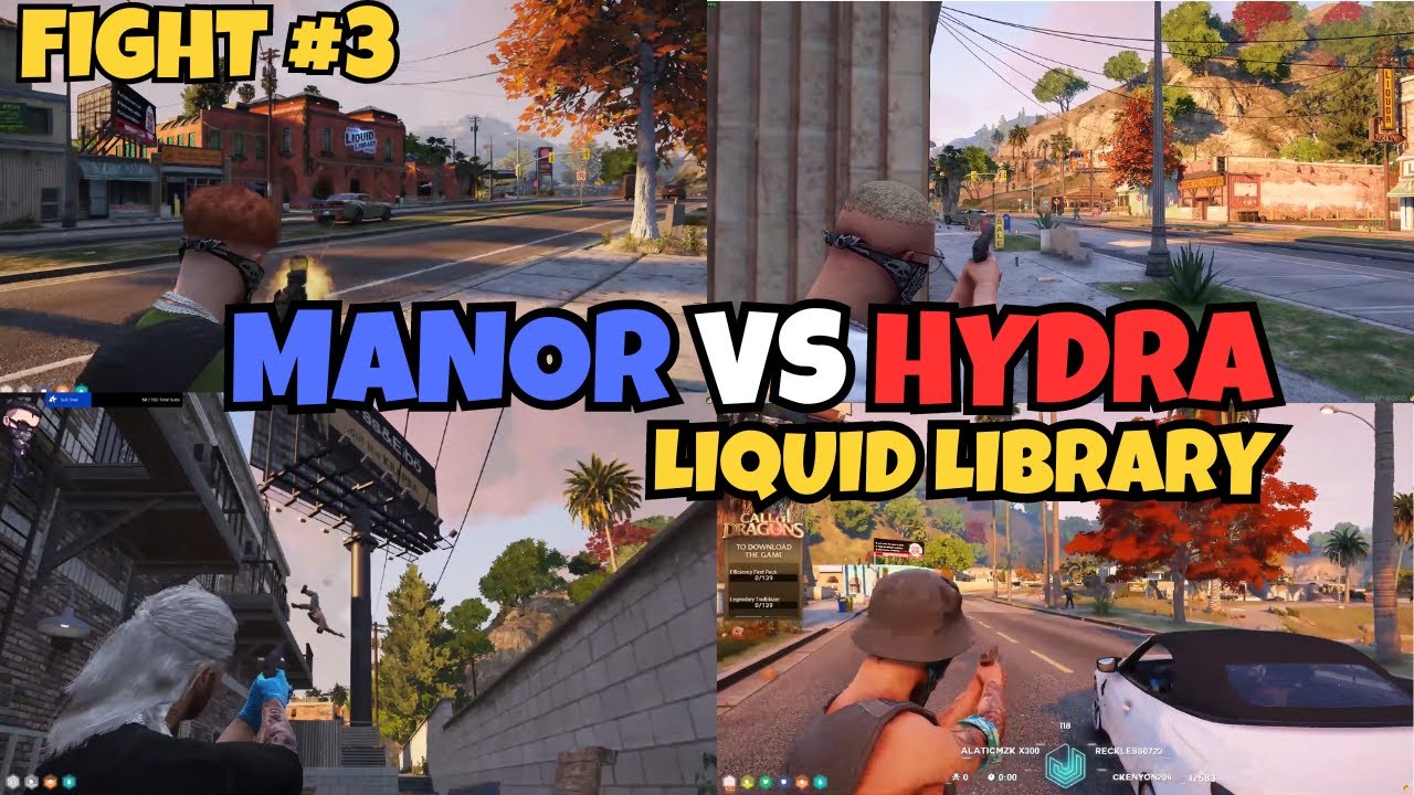 MANOR SMOKE HYDRA NEAR LIQUID LIBRARY/MIRROR PARK FIGHT #3 | MULTIPOV | NOPIXEL 4.0 GTA RP