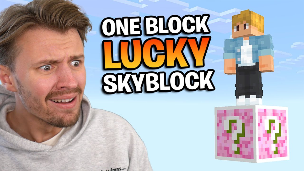 I Played ONE BLOCK LUCKY SKYBLOCK..