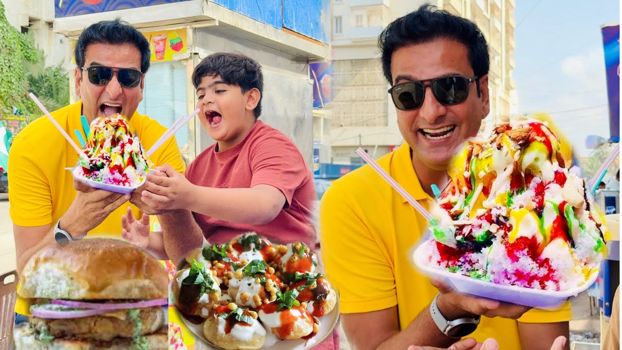 Karachi ka Famous Gola Ganda aor Bun Kabab