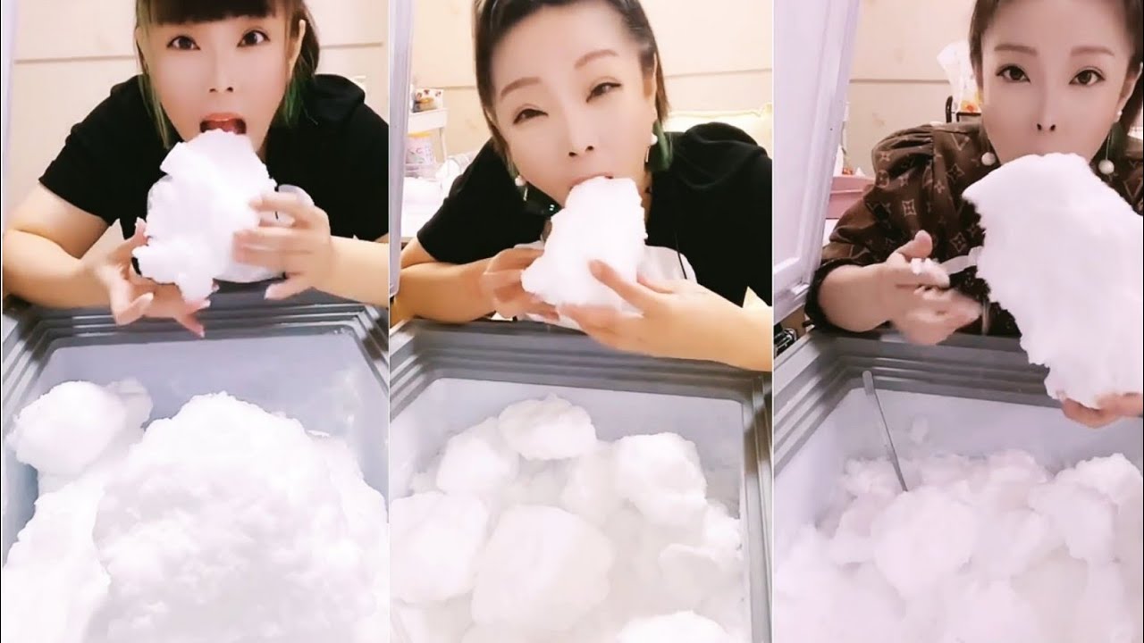 ONLY BITES! ICE QUEEN COMPILATION! ICE ASMR