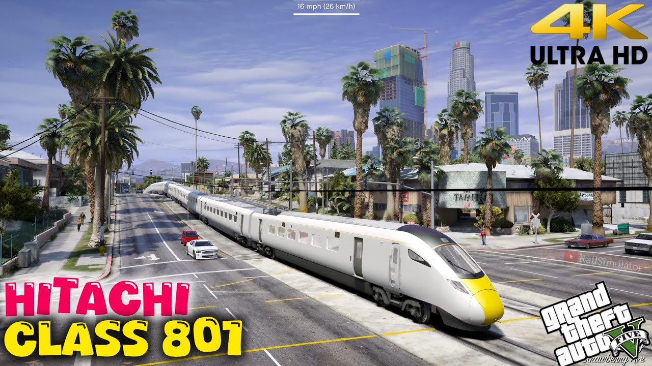 Hitachi Super Express Class 801 EMU on Los Santos Tram Route - Grand Theft Auto 5