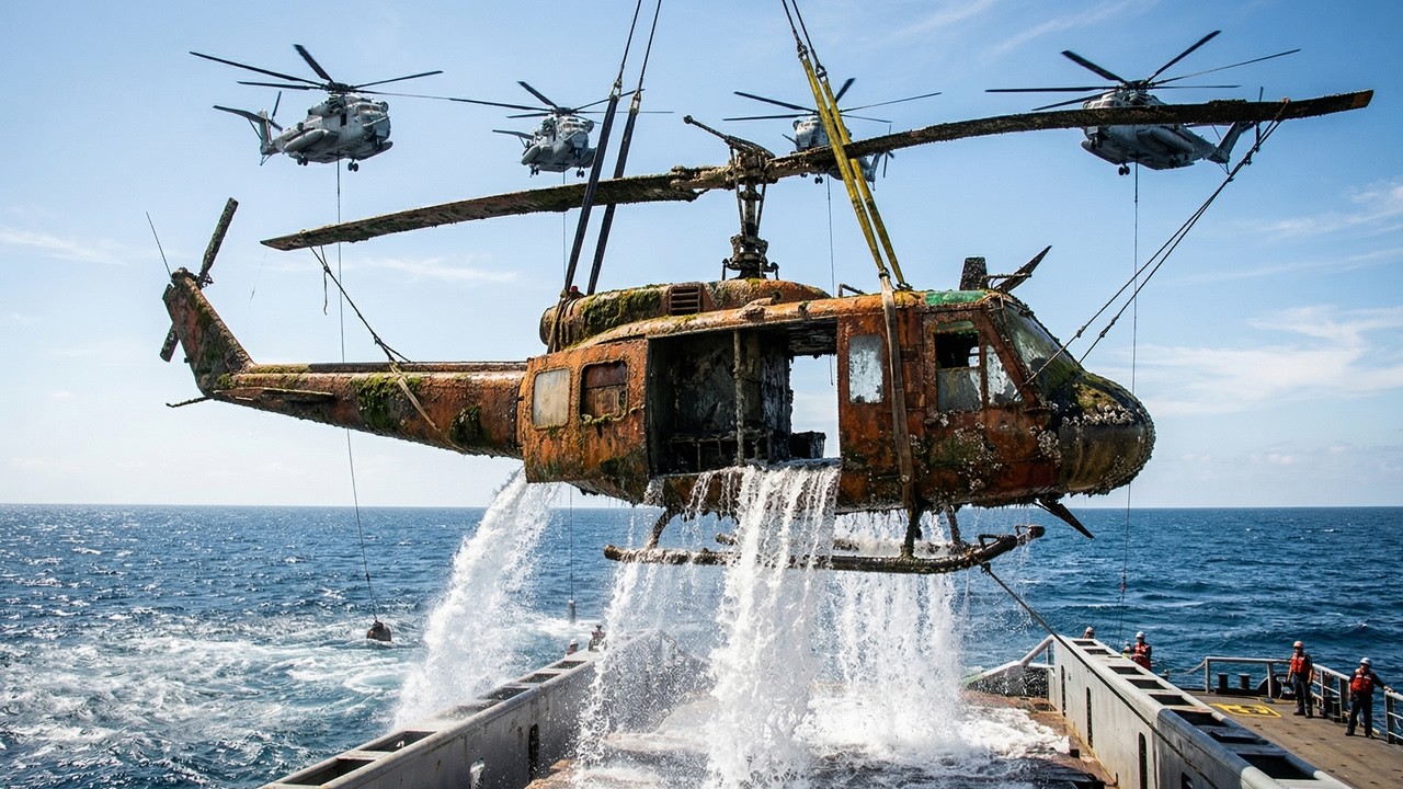 Found After Decades: Massive Ocean Recovery of a Legendary Huey Helicopter Huey Helicopter Veteran