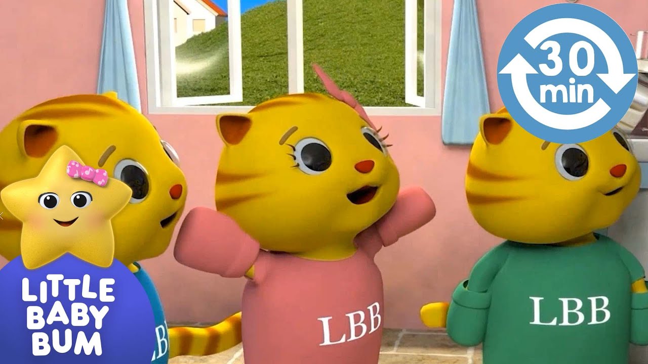 [ 30 MIN LOOPED ] Learn with Little Baby Bum | Three Little Kittens | Nursery Rhymes for Babies