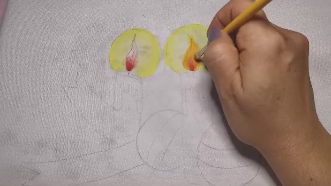 PINTURA EN TELA * CENEFA VELAS