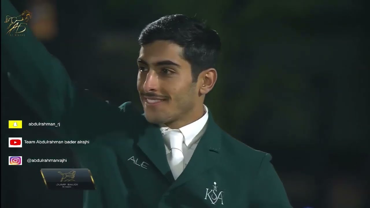 🥇تتويج الفارس عبدالرحمن بدرالراجحي المركز الاول 5ستارالرياض الدولية2022/12/16 على الجواد Babalou
