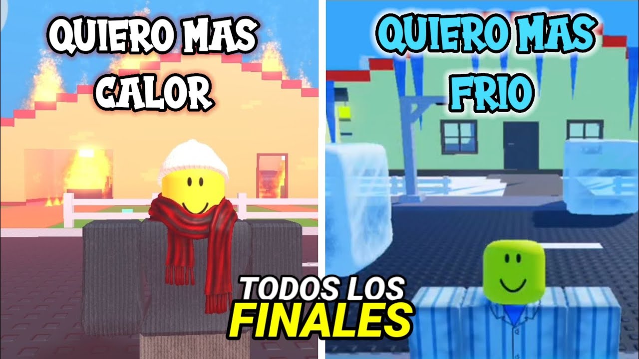QUIERO MAS CALOR  y QUIERO MAS FRIO🧊🔥| COMO CONSEGUIR TODOS LOS FINALES COMPLETO!!