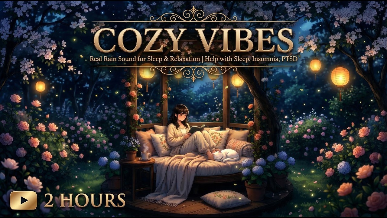 Real Rain Sound for Sleep & Relaxation with Music for Deep Sleep | Help with Sleep, Insomnia, PTSD