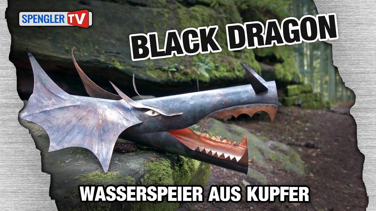 Drachenspeier aus Kupfer