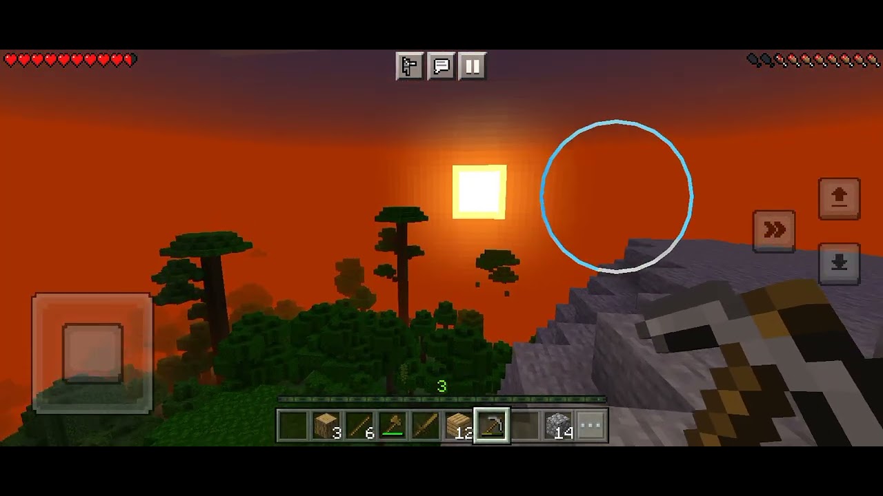 Jugando Minecraft.