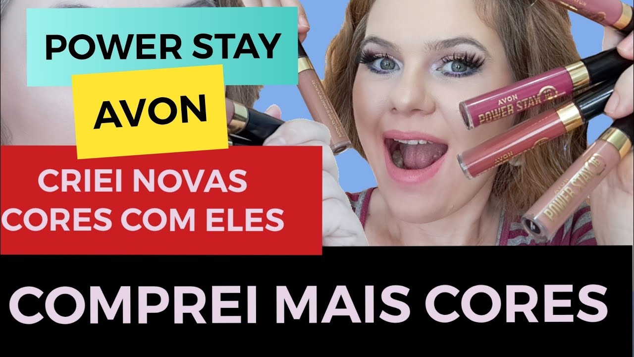 AVON BATOM NOVAS CORES + MISTURA DE BATONS POWER STAY❤️🤗