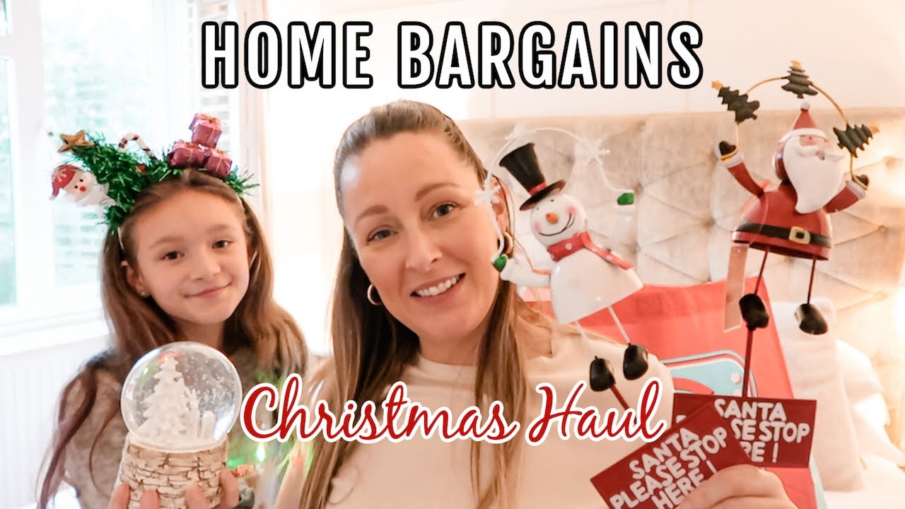 HUGE HOME BARGAINS HAUL | CHRISTMAS DECORATIONS AND STOCKING FILLERS | Emma Nightingale