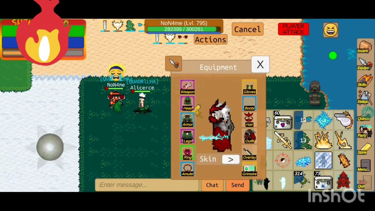 Shinobi mmo: Pvp T4Vs NONAME terra vs raio🦴⛅️