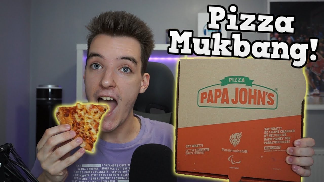 [ASMR] Papa John's Pizza Mukbang!
