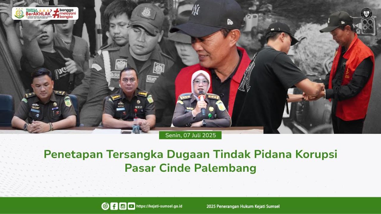 TERSANGKA KEMBALI DITETAPKAN DALAM PERKARA KORUPSI PASAR CINDE PALEMBANG