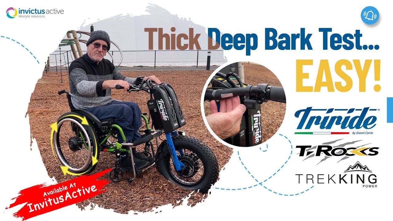Triride MTW Trekking Power Wheels | STUCK in thick deep bark... but not anymore!
