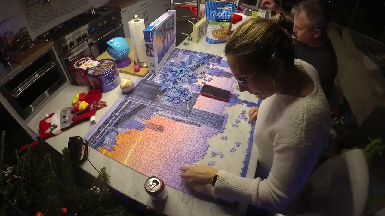 Соберите пазл Ravensburger (Нью-Йоркский горизонт) из 2000 деталей за 9 минут!