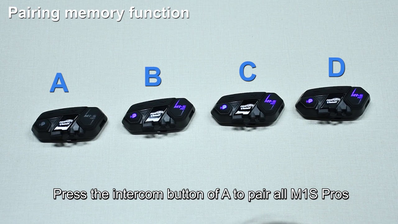 All Fodsports M1S Bluetooth Motorcycle Intercom setup instruction videos