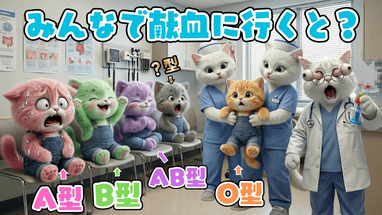 【血液型あるある】みんなで献血に行くと？