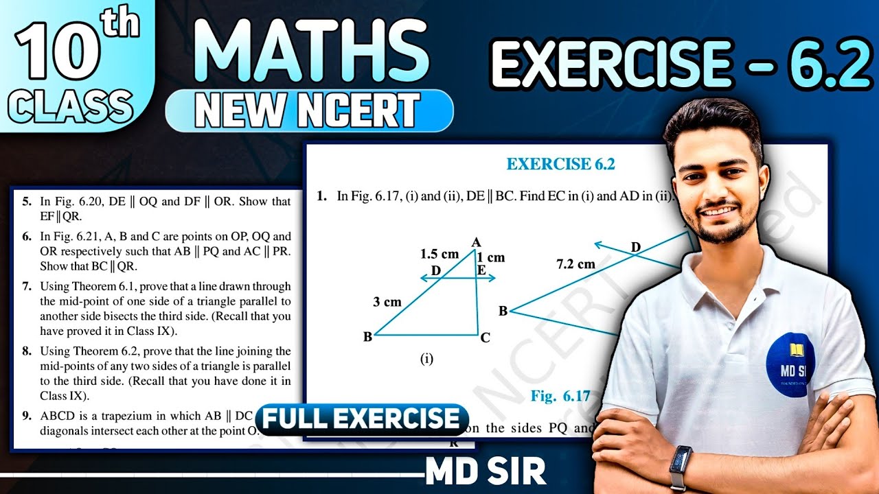 Class 10 Maths Chapter 6 | Triangles | Exercise 6.2 Solutions